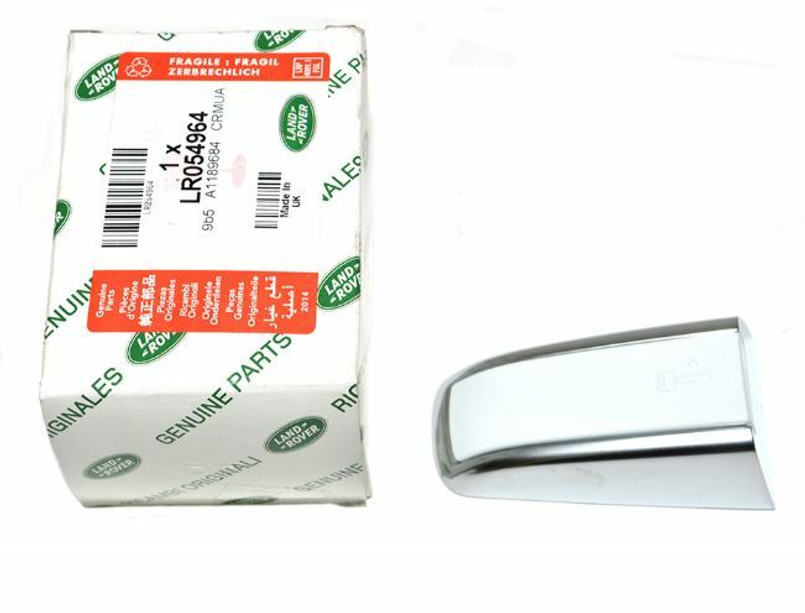 LR054964 - Outer Handle Cap for LHD Vehicles with Door Locking Mechanism - White / Noble Chrome - Range Rover Evoque, L405, Discovery Sport and Discovery 5 Image 1