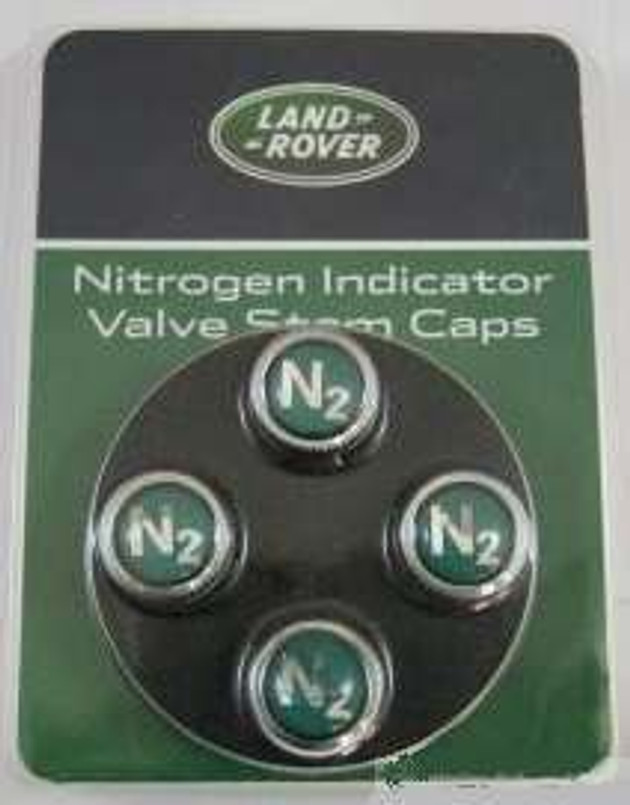 VPLFW0076 - Premium Dust Cap Covers - Set Of Four With N2 Nitrogen Indicator Cap - Genuine Land Rover Image 1