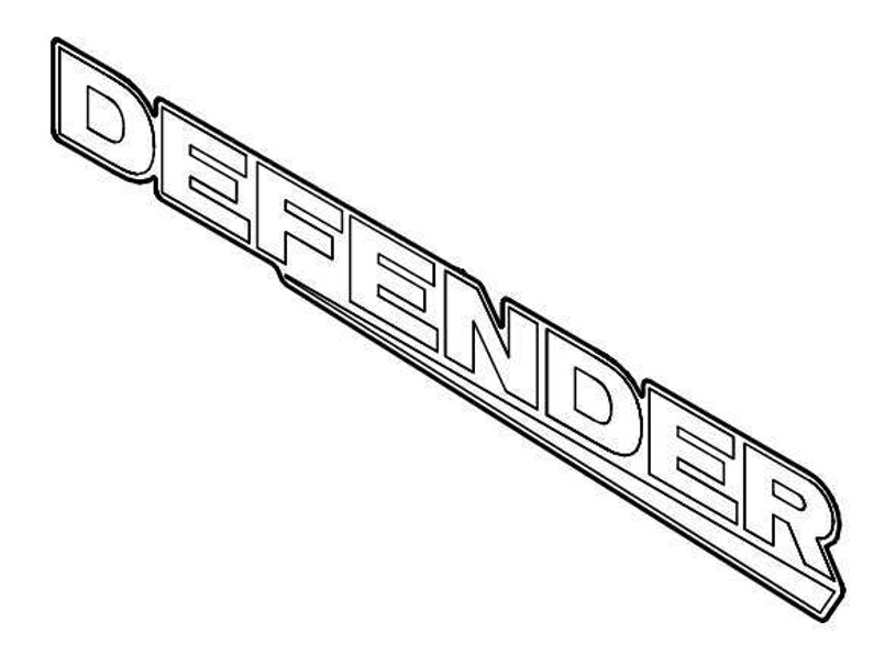 LR058432 - Rear Defender Decal in Brunel - Fitted to Puma Vehicles But Will Fit All Vehicles - Genuine Land Rover Image 1