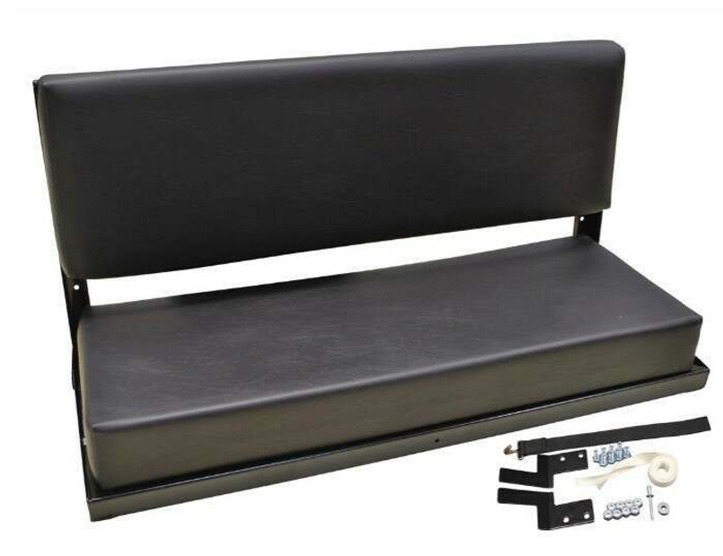 320737 - Rear Bench Seat in Black Vinyl - for Land Rover Defender and Land Rover Series Image 1