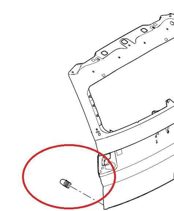 LR060855 - Tailgate Door Bump Stop Buffer for Land Rover Discovery Sport - Fits Right or Left Side - Genuine Land Rover Image 1