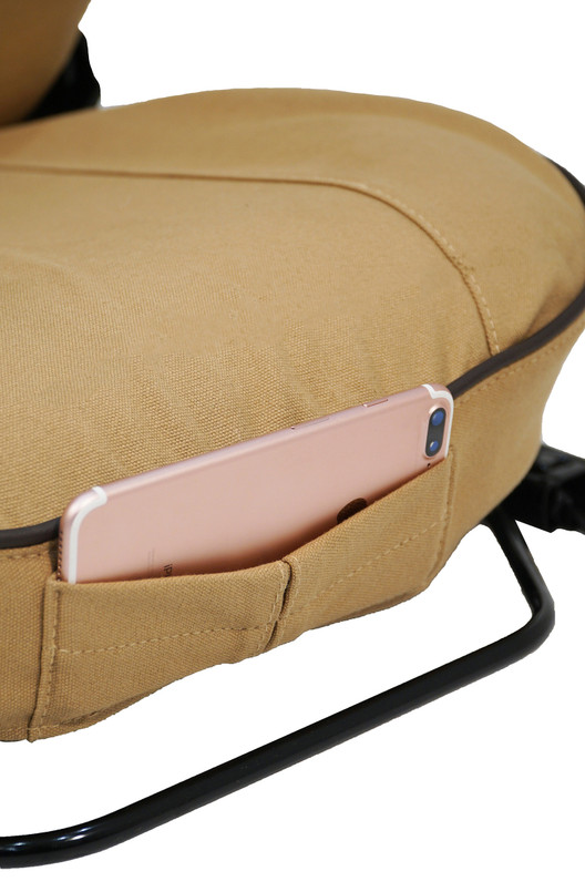 EXT019-1 - Front Outer Seat Covers (Pair) - Defender Pre 2007 - Sand Canvas - By Exmoor Trim Image 5