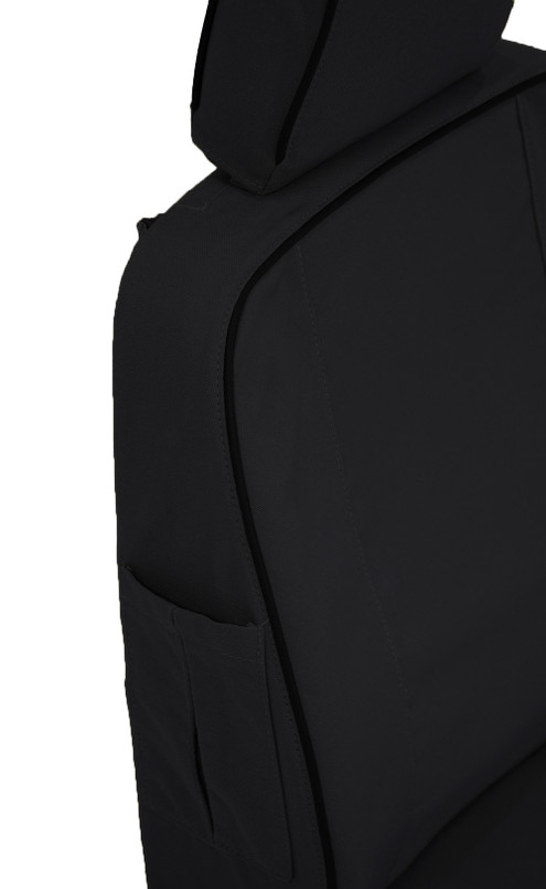 EXT019-45 - Front Outer Seat Covers (Pair) - Defender Pre 2007 - Black Canvas - By Exmoor Trim Image 5