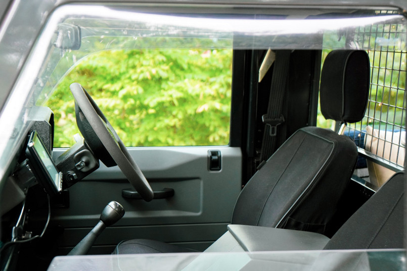 EXT019-45 - Front Outer Seat Covers (Pair) - Defender Pre 2007 - Black Canvas - By Exmoor Trim Image 8