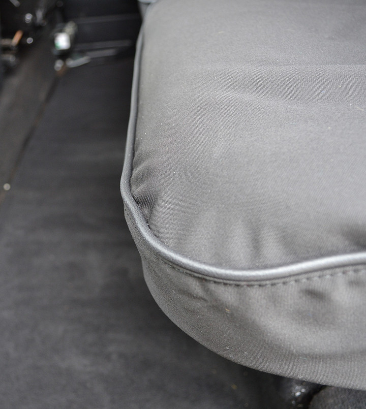 EXT019-49 - 2nd Row 60/40 Split Seat Covers - Defender Puma / TD4 from 2007 onwards - Canvas Black - By Exmoor Trim Image 8