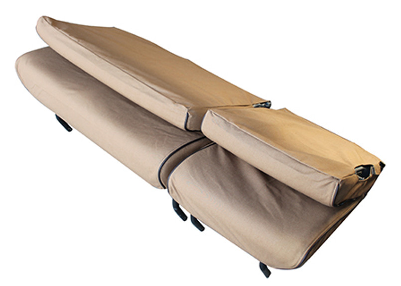 EXT019-8 - 2nd Row Canvas Seat Covers - Defender with 60/40 Split Bench Seat (4 Piece) - Pre 2007 - Sand - By Exmoor Trim Image 6