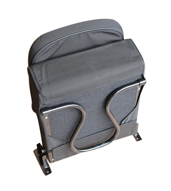 EXT019-50 - Inward Facing Tip Up Seat Cover - Defender up to 2007 - Black Canvas - By Exmoor Trim Image 7