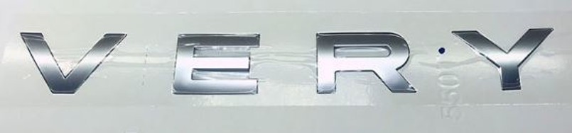LR174367 - Rear Lettering for Discovery Sport - Spells Out V E R Y - In Atlas Grey - Genuine Land Rover Image 1