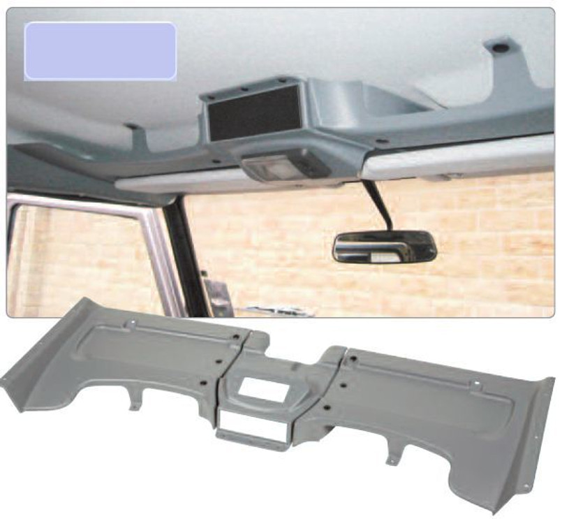 DA4629 - Centre Roof Console and Storage for Land Rover Defender - By Mud Stuff - Comes in Grey Image 1