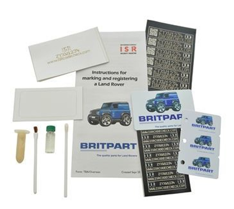 DA8533 - Security Marking Kit by Britpart - Perfect to Help Prevent Your Land Rover Defender Being Stolen Image 1