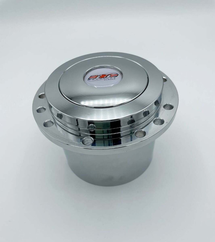 HPTP1 - Mountney Chrome Horn Push Steering Wheel Centre for Land Rover Defender Steering Wheels - Perfect for Chrome Spline Boss Image 2