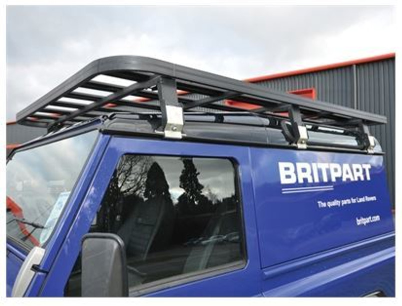 DA3072 - Defender 90 Full Roof Rack In Black - Britpart Expedition - 2.05m long x 1.50m wide (Made in UK) Image 3