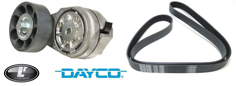 LRC1060 - Fan Belt and Fan Belt Tensioner for Defender and Discovery 300TDI from 1995 Onwards - Dayco Branded - OEM Equipment Image 1