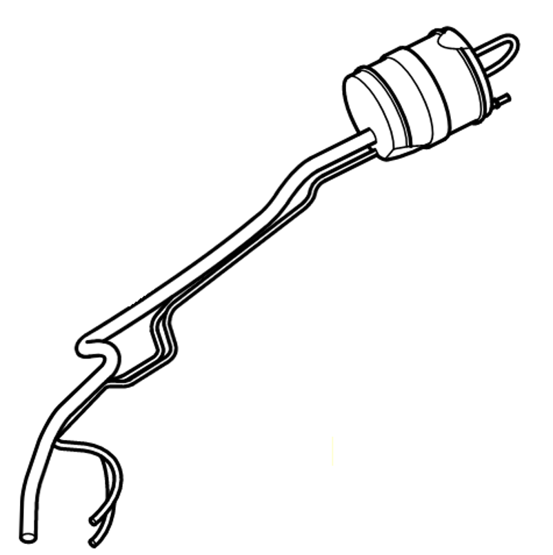 LR070672 - Air Suspension Tube - Air Inlet / Exhaust Silencer AMK Compressor - Discovery 4 - Genuine Land Rover Image 1