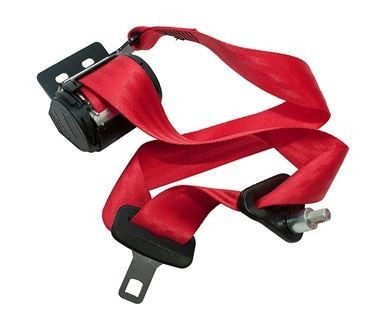 DA5055 - Defender Seat Belt in Red - Fits to Right Hand Side of Truck Cab Vehicle - Standard Belt, Type Approved Image 1