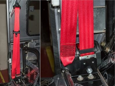 DA5055 - Defender Seat Belt in Red - Fits to Right Hand Side of Truck Cab Vehicle - Standard Belt, Type Approved Image 2