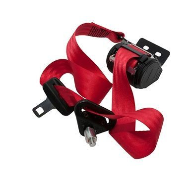 DA5056 - Defender Seat Belt in Red - Fits to Left Hand Side of Truck Cab Vehicle - Standard Belt, Type Approved Image 1