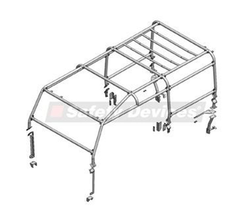 RBL2427SSS - Defender Roll Cage - 110 Four-Door Station Wagon - Full 6 Point External Roll Cage - Most Similar to James Bond Spectre Defender Image 1