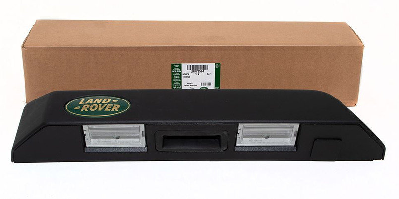 LR073594 - Discovery 3 & 4 Tailgate Handle - For Non-Colour Coded Vehicles - Complete with Micro Switch and Green Land Rover Badge - Genuine Land Rover option available Image 1