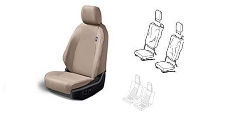 VPLCS0293SVA - Third Row Seat Covers for Discovery Sport in Almond - Genuine Land Rover - Comes as a Pair Image 1