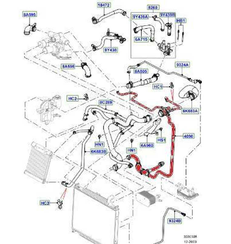 PCH503180 - Coolant Vent Hose for Range Rover L322 TDV8 3.6 Diesel - Genuine Land Rover Image 1