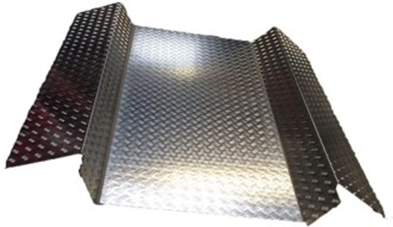 LR162 - Side and Floor Area In 2mm Chequer Plate- For Defender 110 Hard Top Van - available in Mill Silver or Black Powder Coat Finish Image 2