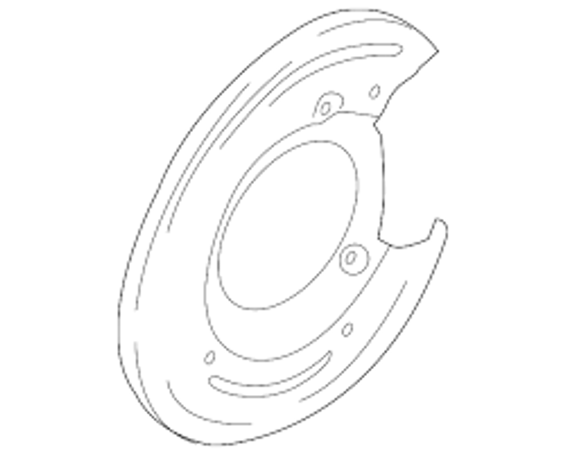 LR082553 - Rear Left Hand Brake Shield - Fits Range Rover L405 and Range Rover Sport L494 - Genuine Land Rover Image 1
