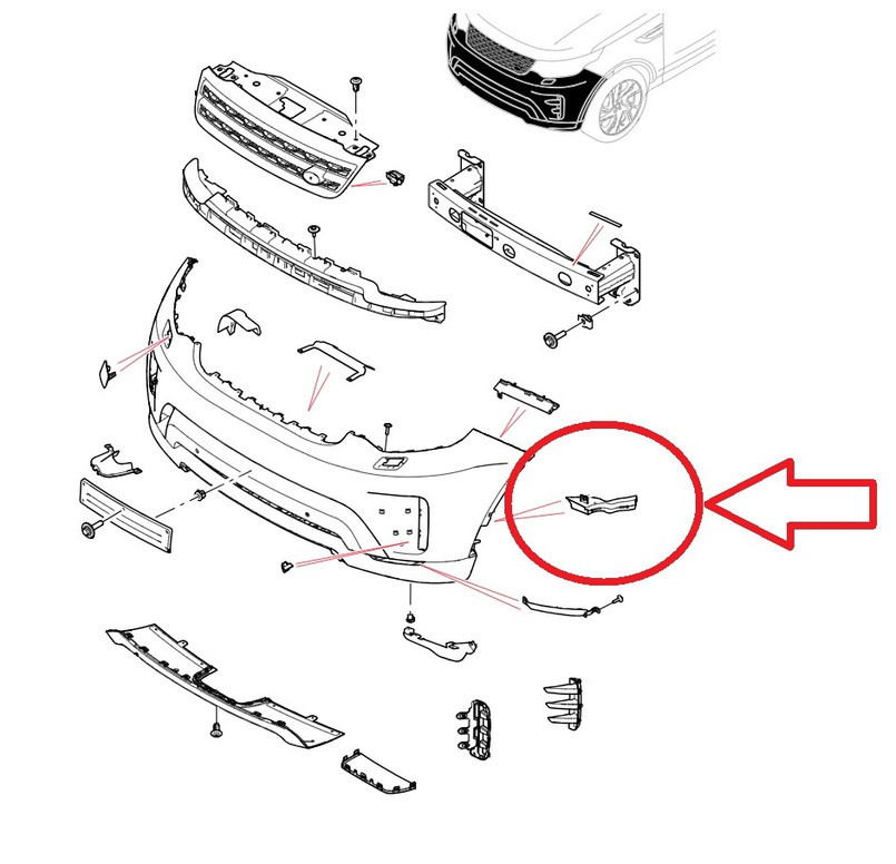 LR083228 - Brake Caliper Cooling Duct - Left Hand Side - Discovery 5 - Genuine Land Rover Image 1