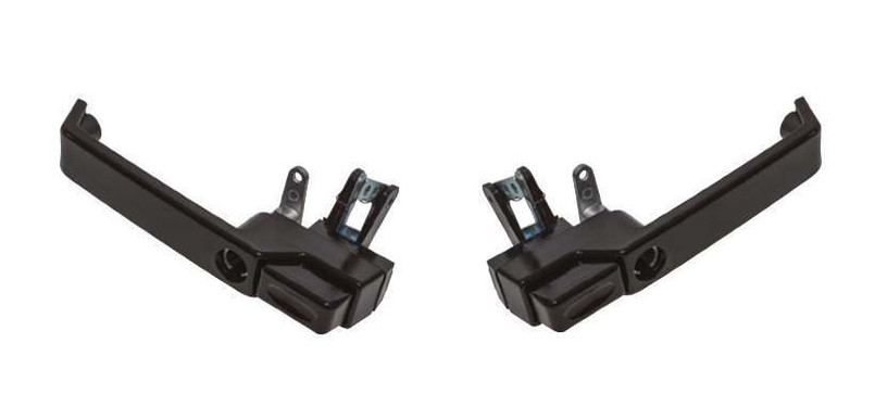 LRC1111 | DA6894 DA6895 - Gloss Black Defender Door Handles Kit - Push Button Style - Fits up to 2002 Image 1