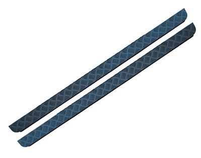 LR75B - Chequer Plate Sill Protectors For Defender 90 In 2mm Black Finish Image 1