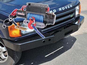 DB1346R - Discovery 2 Standard Bumper With DB12000I Winch and Dyneema Rope Image 1