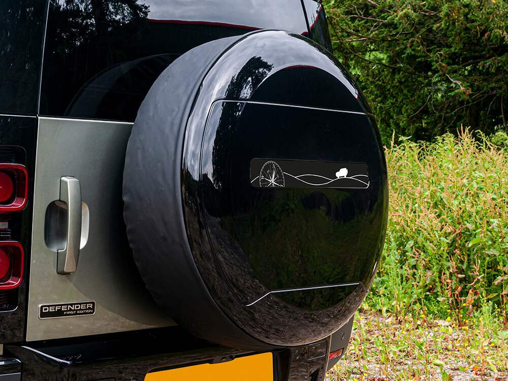 Land Rover Compass STICKER-COMPASS - Britpart Sticker for Land Rover Defender Spare Wheel ...