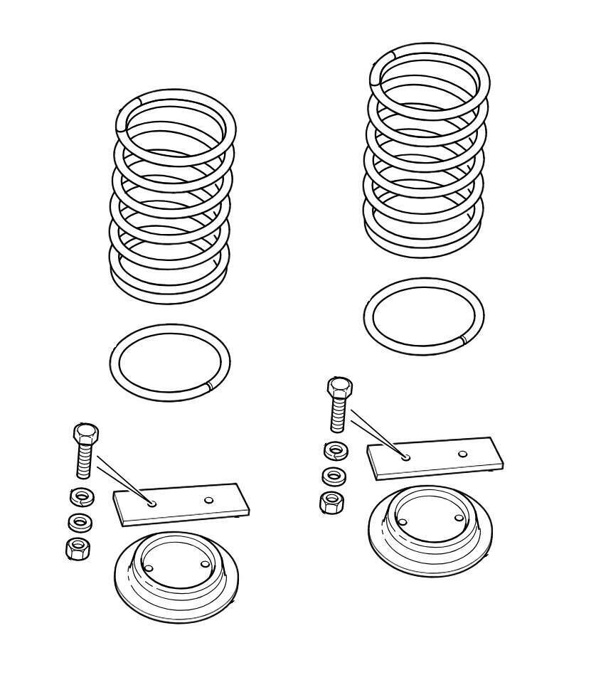 LRC2646 Rear Coil Spring Kit for Land Rover Defender 90 Fits up to
