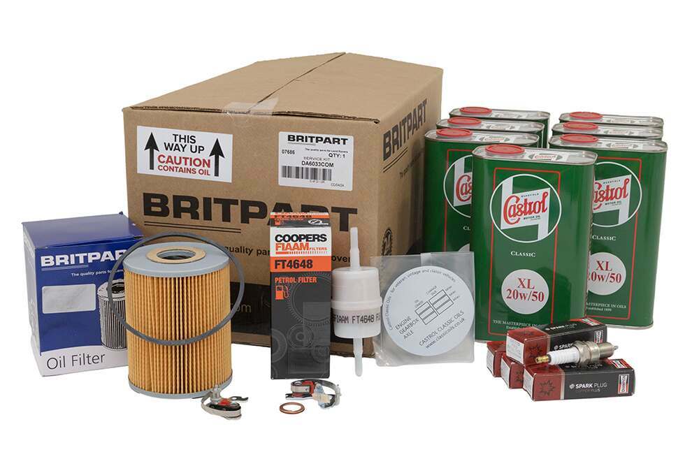 DA6033COM - Service Kit - Land Rover Series 2.25 Petrol- 1964 Onwards (sliding points) - with Castrol 20W 50 Oil Image 1