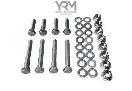 YRM1135 - Stainless Steel Rear Safari Door Hinge Fixing Kit (Hex Head/Oval Hinges) – Land Rover Series 2,2a & 3 Image 1