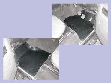 DA4502 - Rubber Footwell Mat Set for Defender - Front In Black - By Britpart (FOR VEHICLES FROM 1984-2007) Image 1