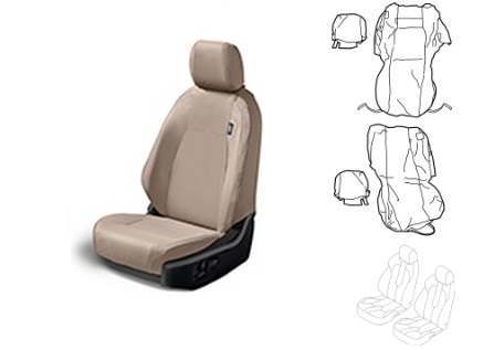 VPLCS0291SVA - Front Seat Covers for Discovery Sport in Almond - Genuine Land Rover - Comes as a Pair Image 1