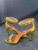 Alaia Metal Bombe Gold Heels - Sz 7.5B