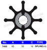 JMP FLEXIBLE IMPELLER #7400-02
(Impeller Specs)