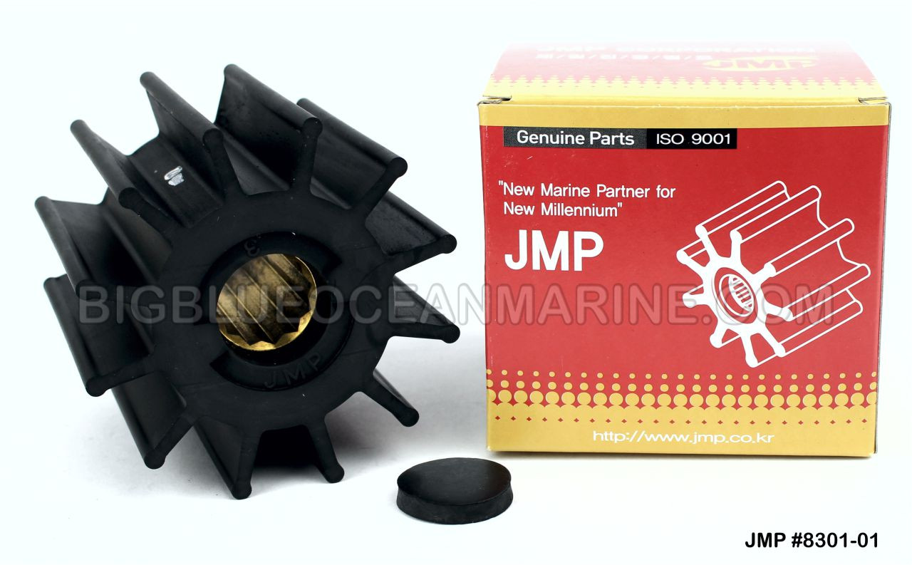 #8301-01K JMP Marine Flexible Impeller Kit (Replaces Jabsco 17936-0001,  Johnson 09-814B, Volvo Penta 842857, 844683, 845796, 875697, 21951364, CAT 