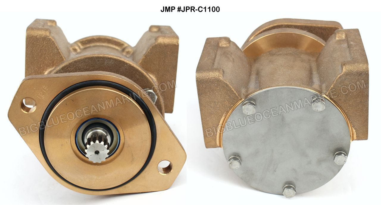 JMP #JPR-C1100
JMP CUMMINS REPLACEMENT RAW WATER ENGINE COOLING PUMP
(Front & Back Views)