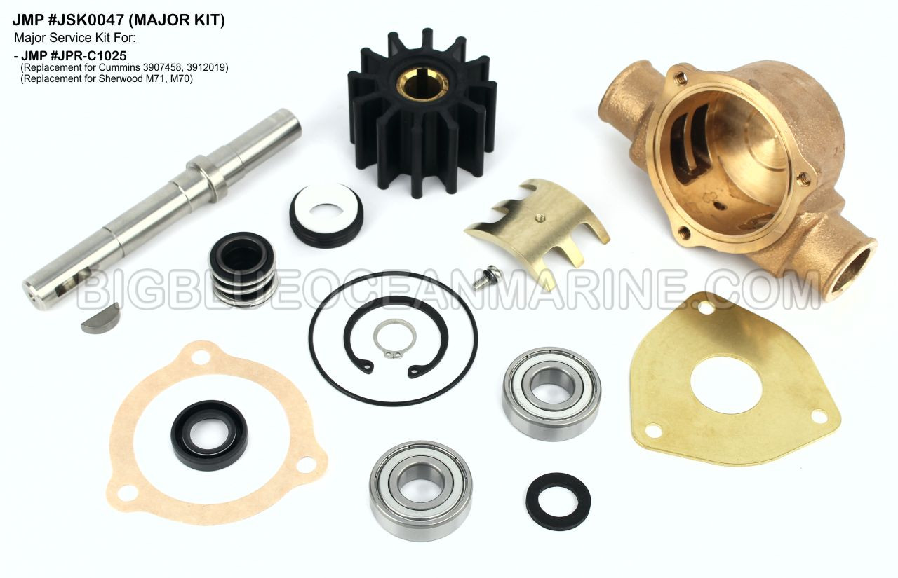 JSK0047
Major Service Kit for JMP Marine Pump #JPR-C1025