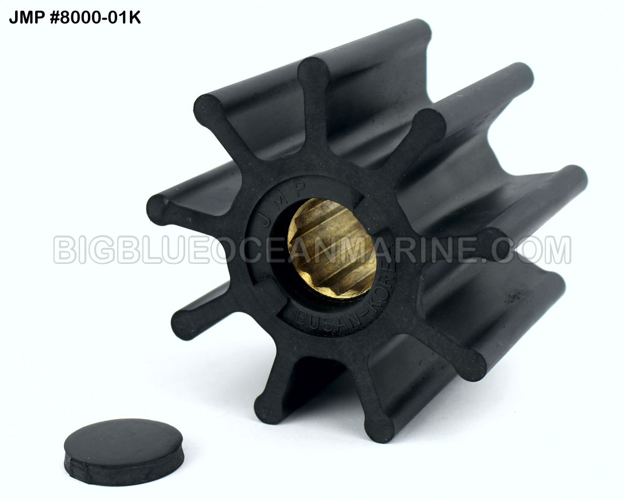 JMP Marine Flexible Bilge Impeller #8000-02. Replaces Jabsco 836