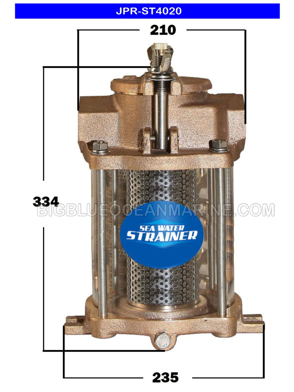JMP Marine Seawater Strainer #JPR-ST4020. 1.5