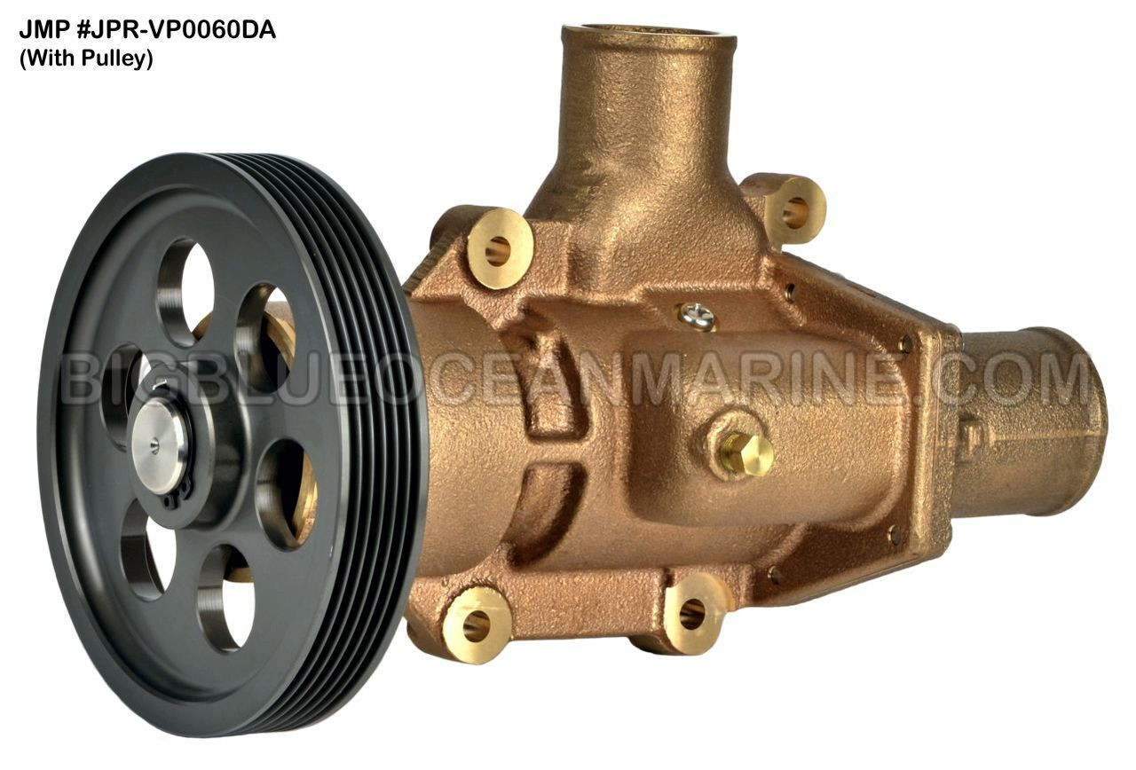 #JPR-VP0060DA JMP Marine Volvo Penta Replacement Engine Cooling Pump
Replaces Volvo Penta 21380890, 3589907, Jabsco 50394-8300, 50394-8100
With Pulley