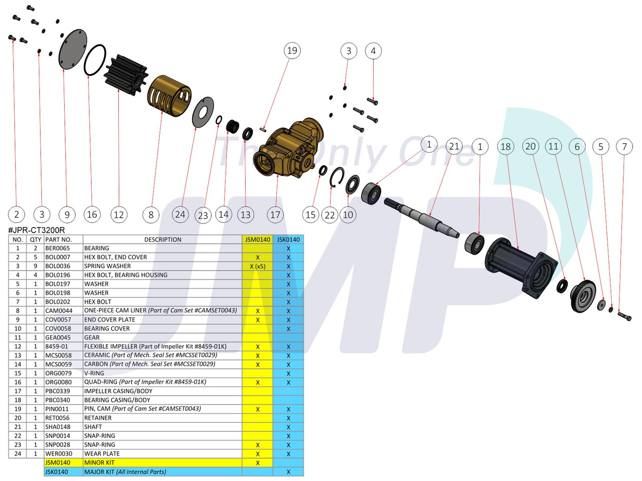 JSK0140 JMP Marine Caterpillar C32 Engine Cooling Seawater