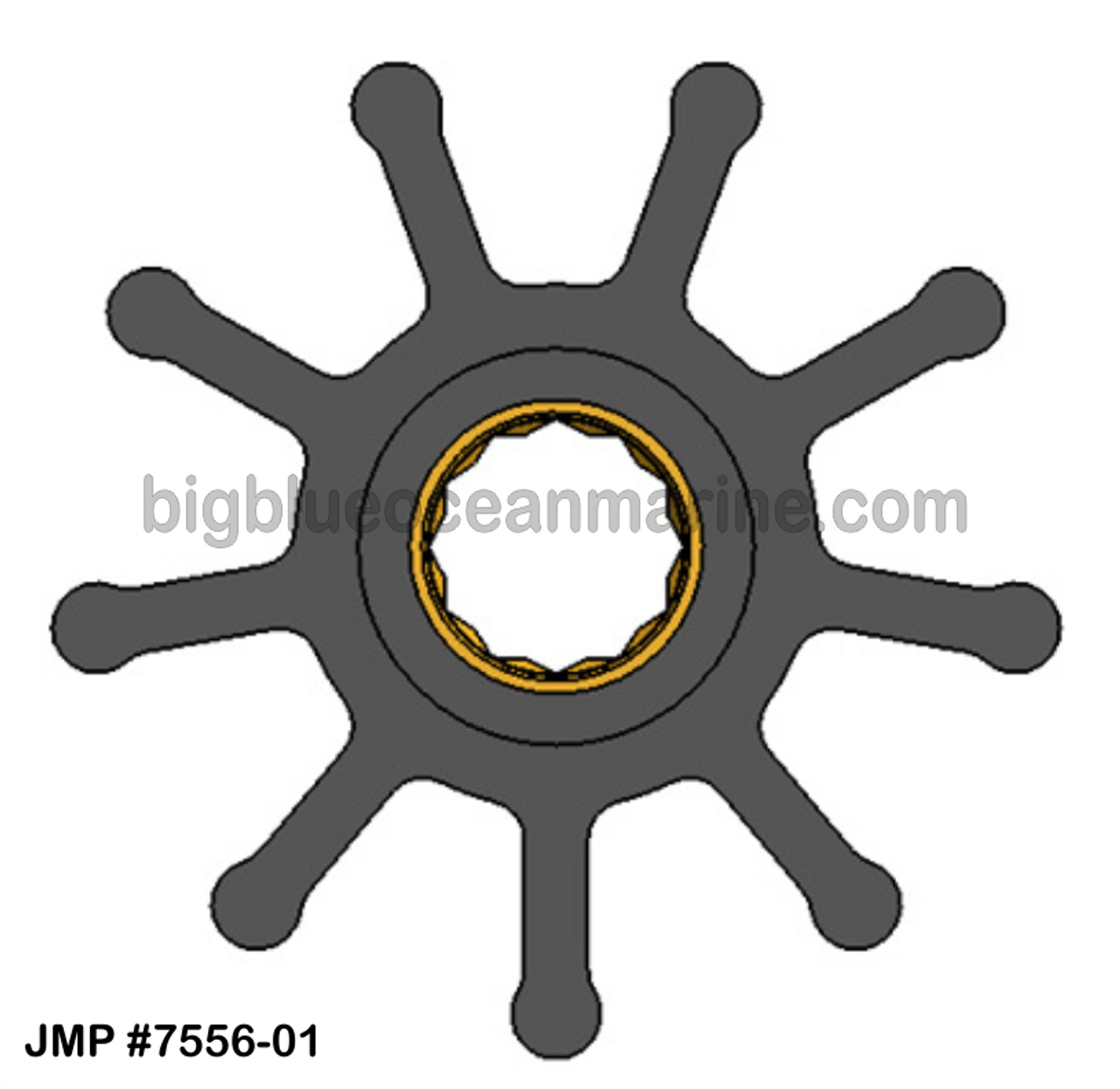 JMP FLEXIBLE IMPELLER #7556-01
(Illustrated Image)