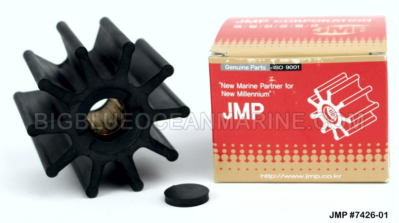 #7426-01K JMP Marine Flexible Impeller Kit (Replaces Jabsco 17937-0001,  17937-0001P, CAT 7C3286, Detroit Diesel 5193602, Volvo 3588475, 801277,