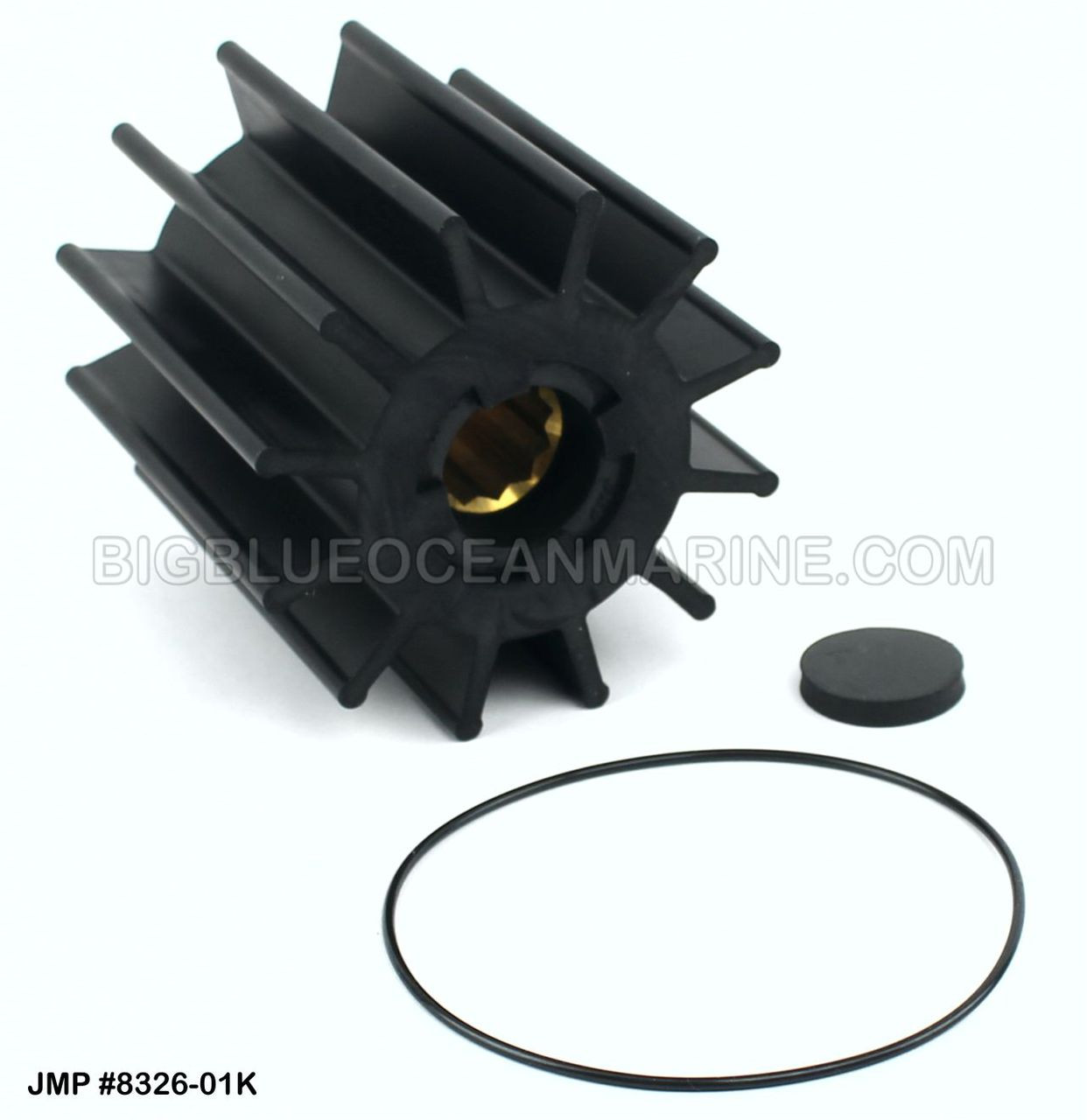 JMP FLEXIBLE IMPELLER KIT#8326-01K
(Includes: Impeller, End Cap, O-Ring)