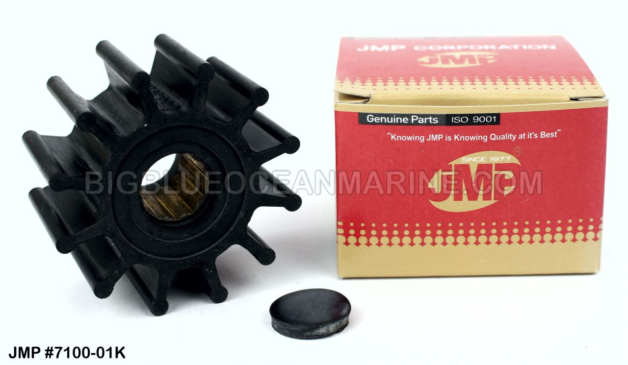 #7100-01K JMP Marine Flexible Impeller Kit (Replaces Jabsco 1210-0001,  Johnson 08-1027B, 09-1027B, Onan 132-0162, Perkins 460038, 24880190, Volvo 